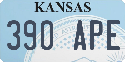KS license plate 390APE