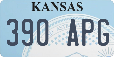 KS license plate 390APG