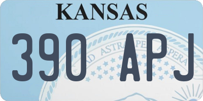 KS license plate 390APJ
