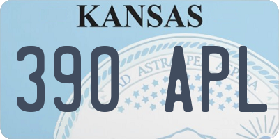 KS license plate 390APL