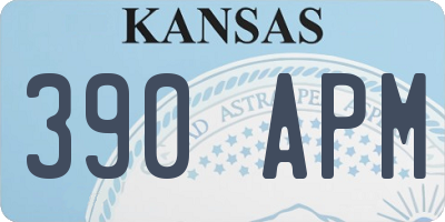 KS license plate 390APM