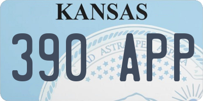 KS license plate 390APP