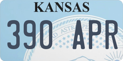 KS license plate 390APR
