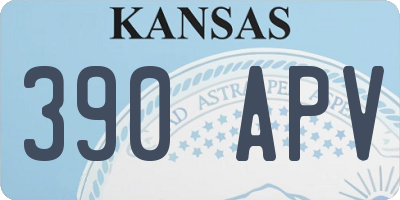 KS license plate 390APV