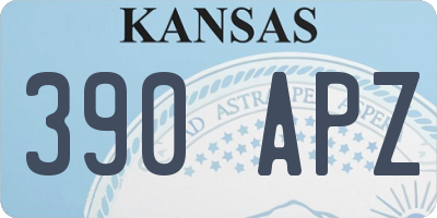 KS license plate 390APZ