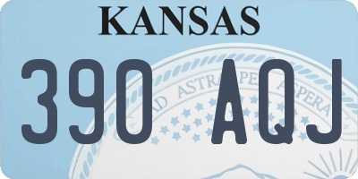 KS license plate 390AQJ