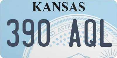 KS license plate 390AQL