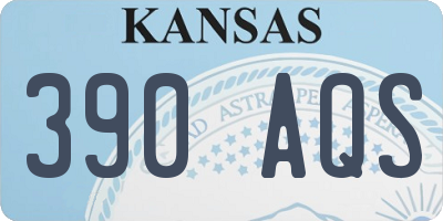 KS license plate 390AQS