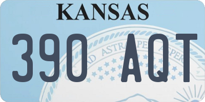 KS license plate 390AQT