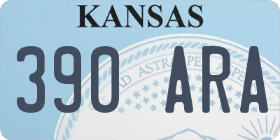 KS license plate 390ARA
