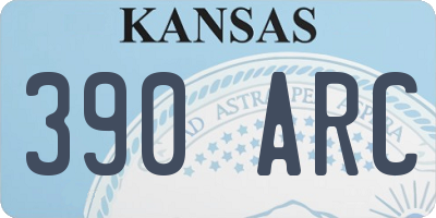 KS license plate 390ARC