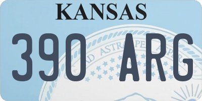 KS license plate 390ARG