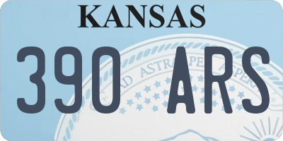 KS license plate 390ARS