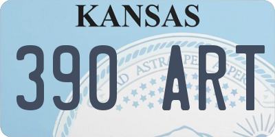 KS license plate 390ART