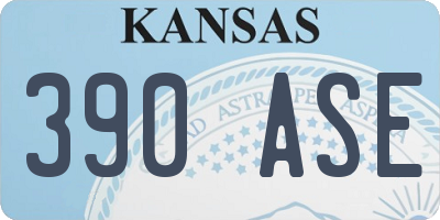 KS license plate 390ASE