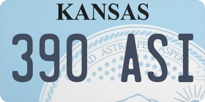 KS license plate 390ASI