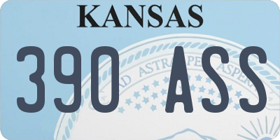 KS license plate 390ASS