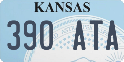 KS license plate 390ATA