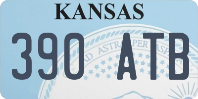 KS license plate 390ATB