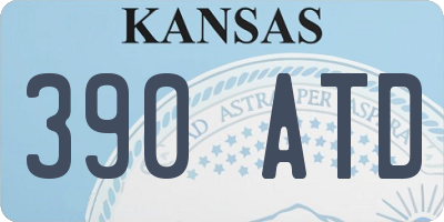 KS license plate 390ATD