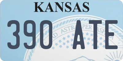 KS license plate 390ATE