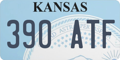 KS license plate 390ATF