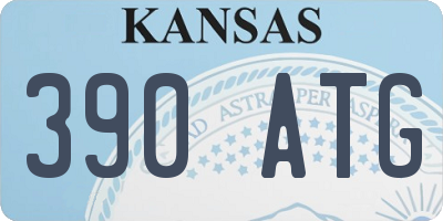 KS license plate 390ATG