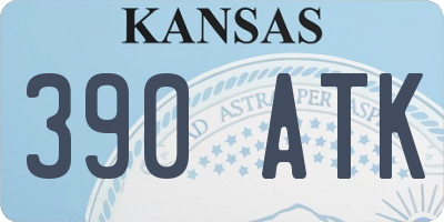 KS license plate 390ATK