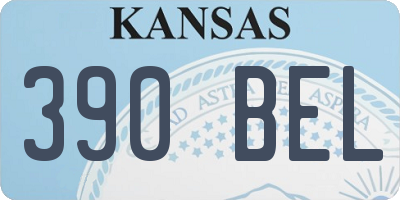 KS license plate 390BEL