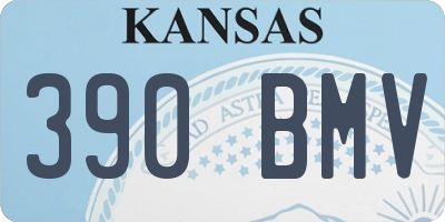 KS license plate 390BMV