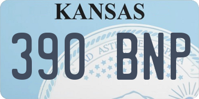 KS license plate 390BNP
