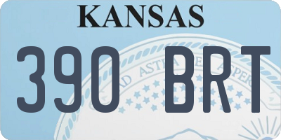 KS license plate 390BRT