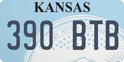 KS license plate 390BTB