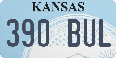 KS license plate 390BUL