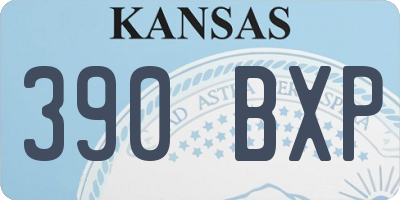 KS license plate 390BXP