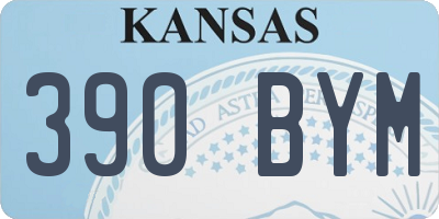 KS license plate 390BYM