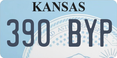 KS license plate 390BYP