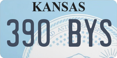 KS license plate 390BYS