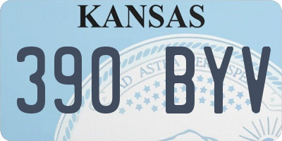 KS license plate 390BYV