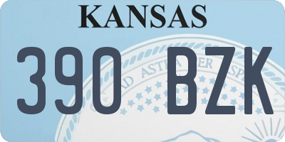 KS license plate 390BZK