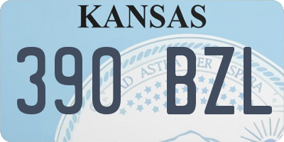KS license plate 390BZL