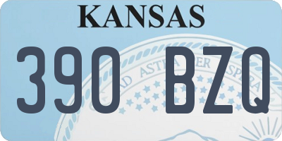 KS license plate 390BZQ