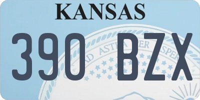 KS license plate 390BZX