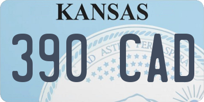 KS license plate 390CAD