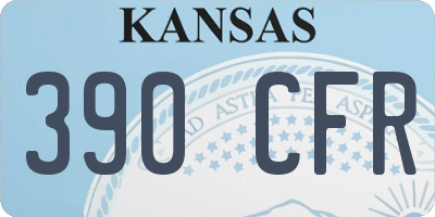KS license plate 390CFR