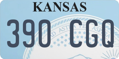 KS license plate 390CGQ