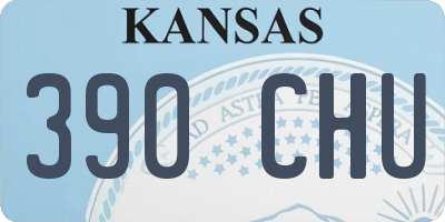 KS license plate 390CHU
