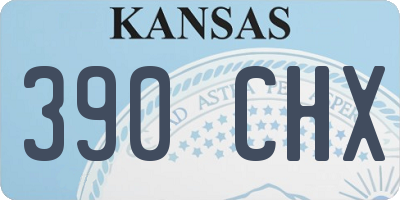 KS license plate 390CHX