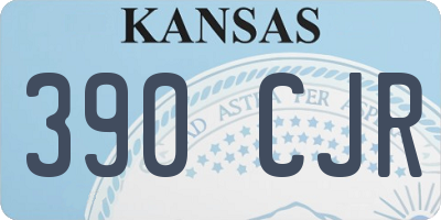 KS license plate 390CJR