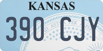 KS license plate 390CJY
